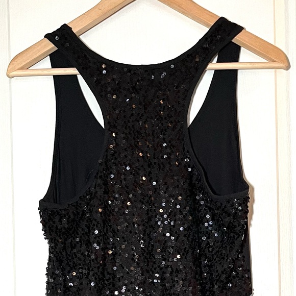 Disney Mickey Mouse Black Sequin Racerback Tank Top Sz XL Streetwear Gorpcore - Picture 4 of 14